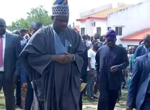 Davido's Father, Adedeji Adeleke Pictured At The Burial Of Senator Adeleke